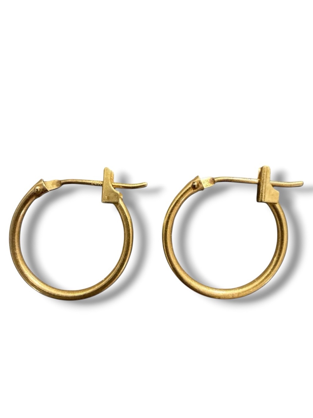 14k Yellow Gold Hoop Earrings Small Classic Everyday 0.40 Grams Lightweight